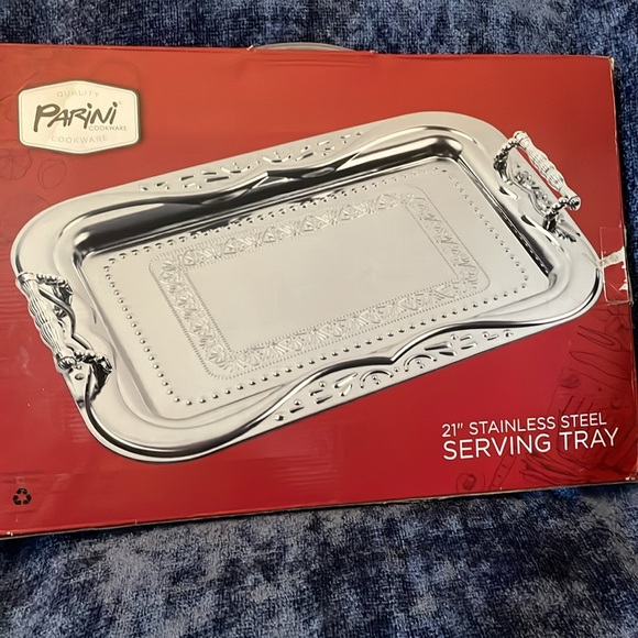 NIB PARINI Stainless Steel Serving Tray - Picture 4 of 4